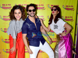 Varun Dhawan, Jacqueline Fernandez and Taapsee Pannu promote ‘Judwaa 2’ at 98.3 FM Radio Mirchi