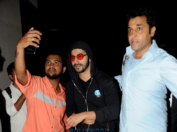 Varun Dhawan snapped arriving from Budapest