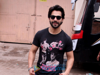 Varun Dhawan and Taapsee Pannu spotted at Mehboob Studio for 'Judwaa 2' interviews