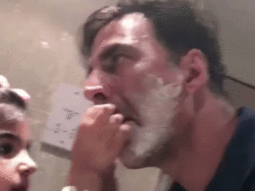 WATCH: Akshay Kumar shares a cute video on daughter Nitara’s birthday as she helps him shave