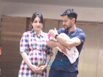 Soha Ali Khan and Kunal Khemu snapped with their baby