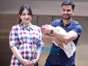 Soha Ali Khan and Kunal Khemu snapped with their baby