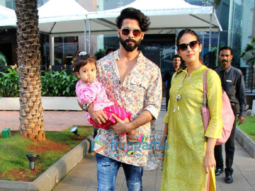 Shahid Kapoor and Mira Rajput spotted with Misha on Diwali day