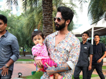 Shahid Kapoor and Mira Rajput spotted with Misha on Diwali day