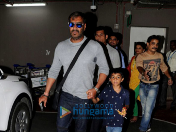 Ajay Devgn and his family arrive from Goa