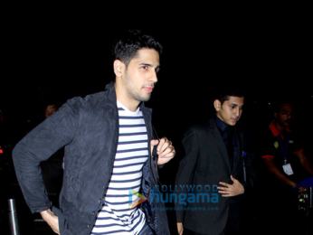Sidharth Malhotra, Kriti Sanon and Huma Qureshi snapped at the airport