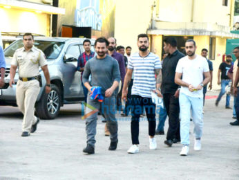 Aamir Khan and Virat Kohli snapped on the sets of a chat show to promote Secret Superstar