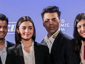 Alia Bhatt and Karan Johar in New Delhi
