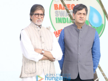 Amitabh Bachchan, John Abraham and Alia Bhatt attend the NDTV Cleanathon