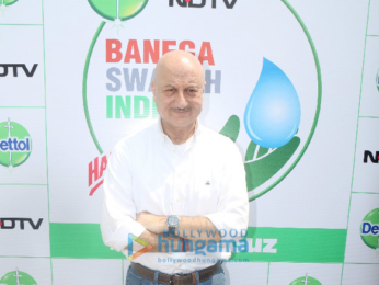 Amitabh Bachchan, John Abraham and Alia Bhatt attend the NDTV Cleanathon