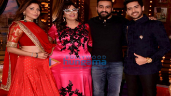 Armaan Malik and Kanika Kapoor snapped on the sets of the show ‘Aunty Boli Lagao Boli’