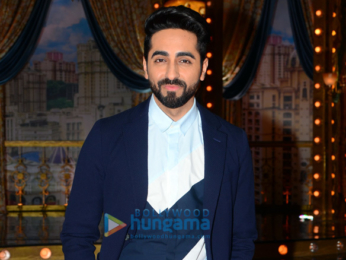 Ayushmann Khurrana and Saina Nehwal snapped on sets of the show ‘Aunty Boli Lagao Boli’