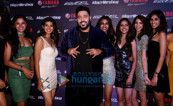 Badshah and Miss Diva contestants at Yamaha music video launch Badshah and Miss Diva contestants at Yamaha music video launch