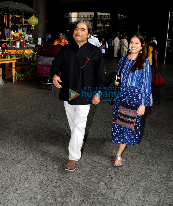 Vishal Bhardwaj and Rekha Bhardwaj snapped at the airport Vishal Bhardwaj and Rekha Bhardwaj snapped at the airport
