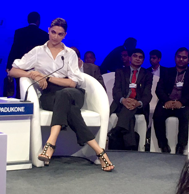 Deepika Padukone attends a session on mental health at World Economic Forum 01