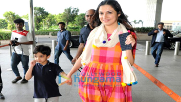Divya Kumar Khosla and Mandira Bedi at the airport