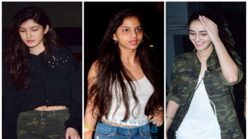 Girl gang Suhana Khan, Ananya Panday and Shanaya Kapoor enjoy a movie night!