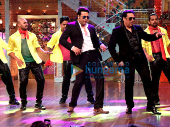 Govinda and Sunita Ahuja on the sets of 'The Drama Company'