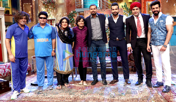 irfan pathan and yusuf pathan on the sets of the drama company 6