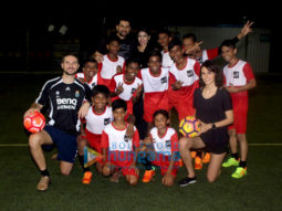 Mandana Karimi snapped with her football team