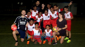 Mandana Karimi snapped with her football team
