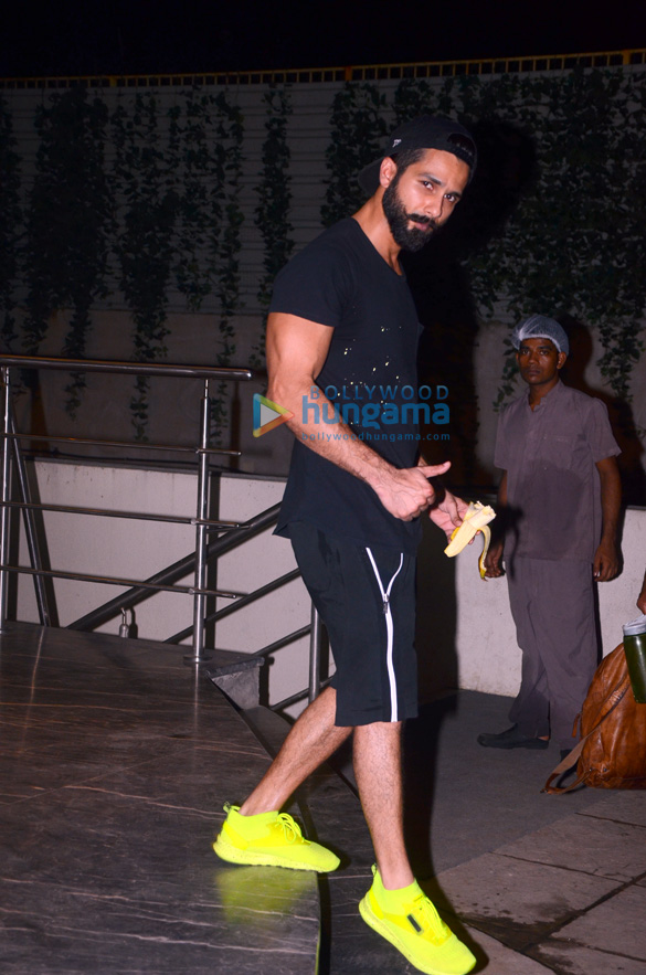 Shahid Kapoor snapped outside his gym
