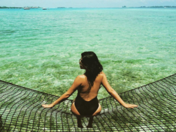 HOT! Shenaz Treasury poses sexily on a fishing net in Maldives