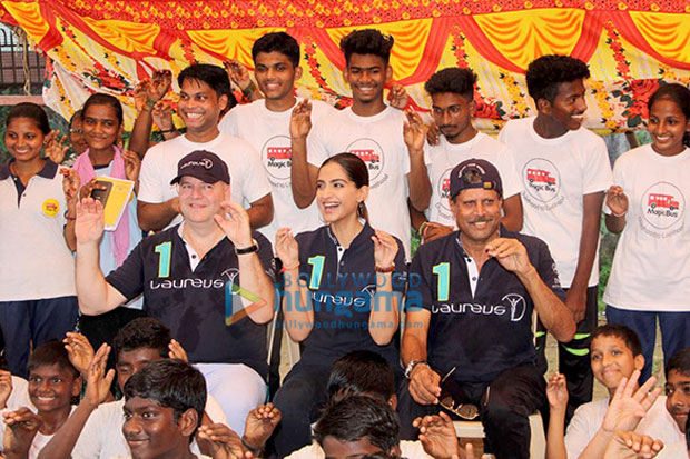 Sonam Kapoor and Kapil Dev interact with the children of Magic Bus Foundation!-1