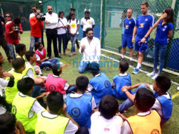 Spotted: Abhishek Bachchan teaches football to kids