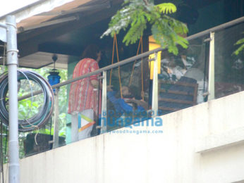 Taimur spotted in his balcony enjoying some quality time with his grandmother