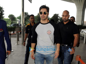 Varun Dhawan snapped at the airport while on his way to Delhi