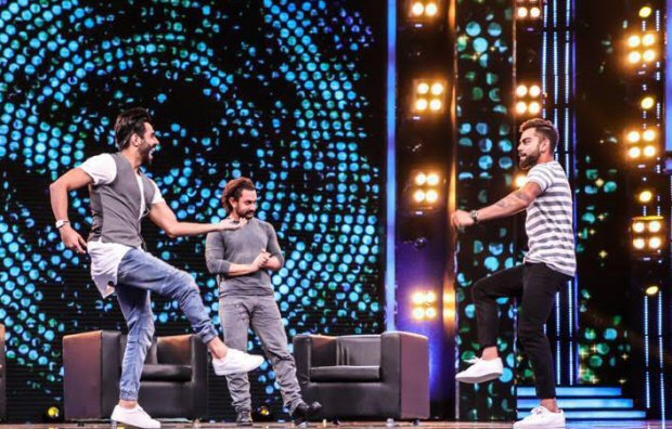 WHOA! Aamir Khan learns Punjabi moves from Virat Kohli and Aparshakti Khurana
