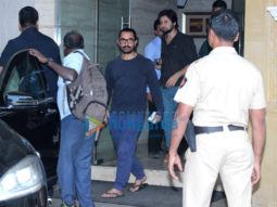 Aamir Khan snapped at a recording studio