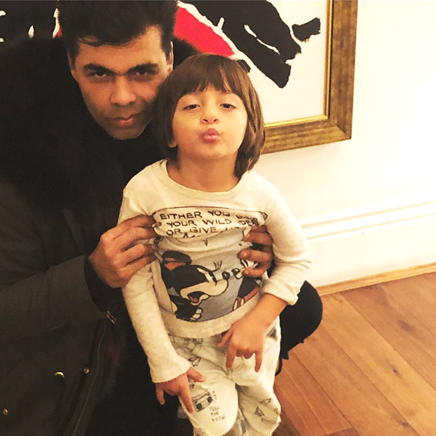 AbRam’s pout in this picture with Karan Johar is the cutest thing on the internet