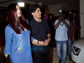 Abhishek Bachchan and Aishwarya Rai Bachchan snapped at Manish Malhotra's home