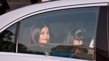 Aishwarya Rai Bachchan and Aaradhya snapped as they arrive for the former’s birthday party