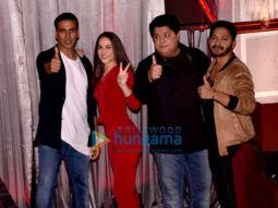 Akshay Kumar, Elli Avram, Sajid Khan and Shreyas Talpade spotted on the sets of ‘The Great Indian Laughter Challenge’