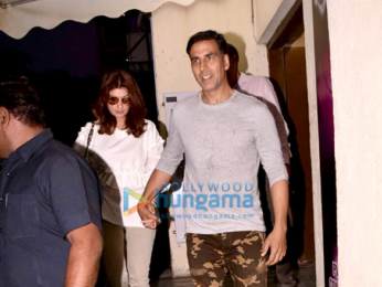 Akshay Kumar snapped with family at PVR Juhu