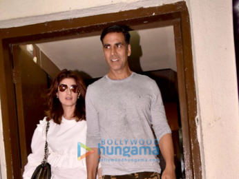 Akshay Kumar snapped with family at PVR Juhu