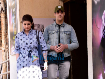 Akshay Kumar, Twinkle Khanna spotted with Nitara and Aarav after a movie