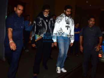 Amitabh Bachchan and Abhishek Bachchan snapped while having dinner with family-