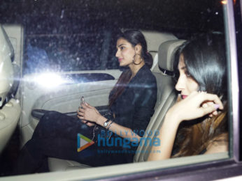 Bollywood stars visit Deepika Padukone's residence for a bash to celebrate Padmavati trailer's success