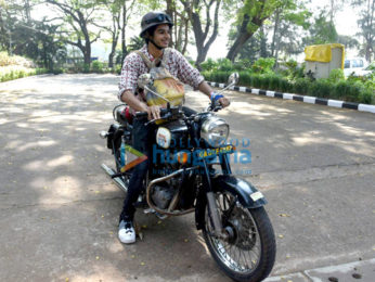 Ishaan Khattar snapped on bike in Goa