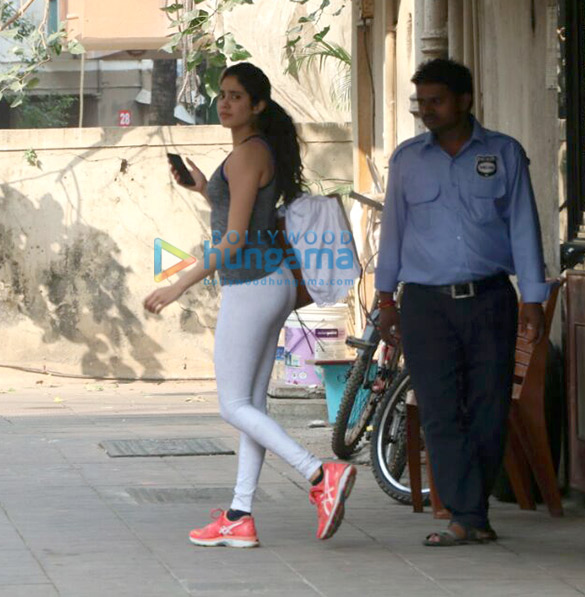 Janhvi Kapoor snapped outside her gym