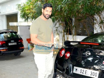 John Abraham spotted with his sports car and bike