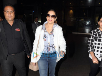 Madhuri Dixit and Raveena Tandon snapped at the airport