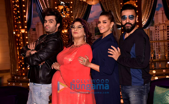 manish paul and neha dhupia snapped on the sets 1