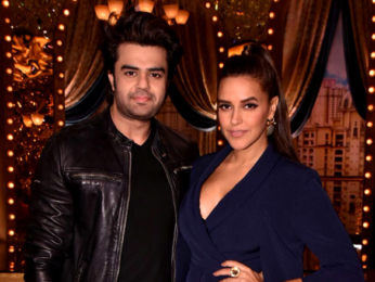 Manish Paul and Neha Dhupia snapped on the sets of the show ‘Aunty Boli Lagao Boli’