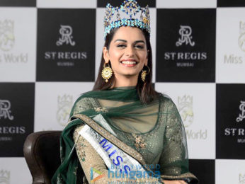 Manushi Chhillar snapped at a press meet
