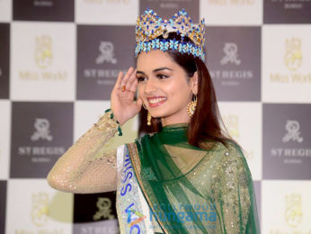 Manushi Chhillar snapped at a press meet